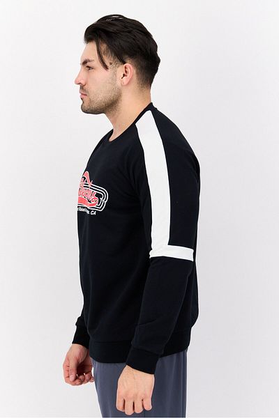 SKECHERS Men Sportwear Fit Graphic Long Sleeves Outdoor Sweatshirt, Black