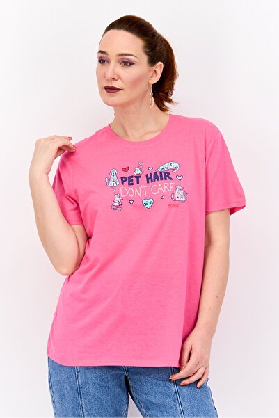 SKECHERS Women Sportswear Fit Graphic Print Outdoor T-Shirt, Pink