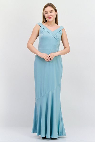 Oasis Women Plain Casual Maxi Dress, Sage Blue