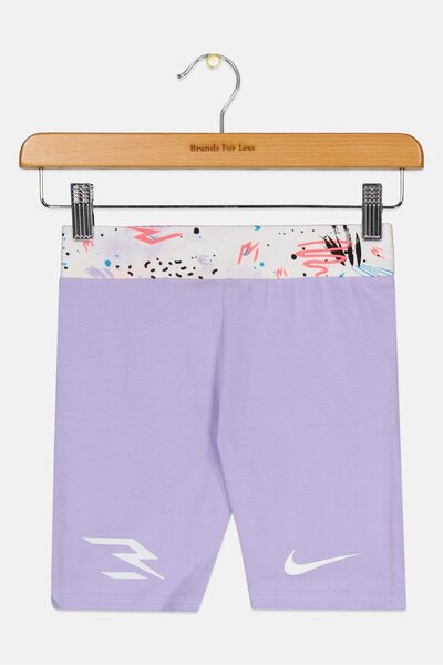 Nike شورت تدريب رياضي للبنات من ماركة راسل ويلسون، بشعار العلامة التجارية، لو...