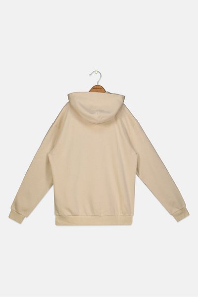 Champion Kids Boy Sportswear Fit Hooded Long Sleeve Sweatshirt, Beige