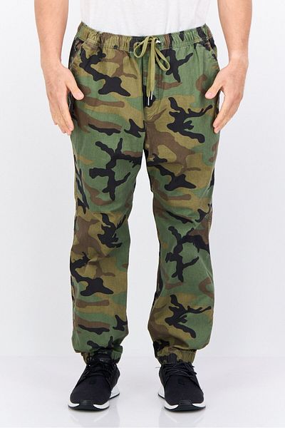 GAP Men Regular Fit Coumflage Joggers Pants, Olive Combo