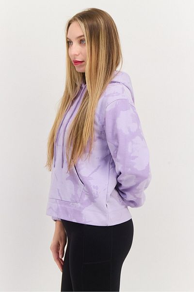 Levi's Women Allover Print Long Sleeves Hooded Sweatshirt, Lavender