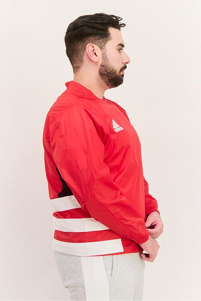 adidas Men Sportswear Fit Long Sleeves Training Sweatshirt, Red Combo