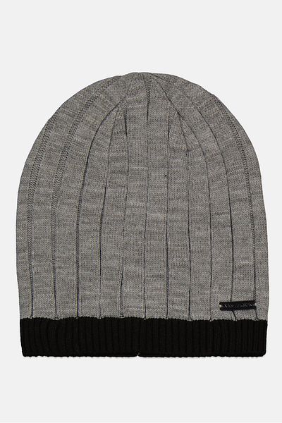 VAN HEUSEN Men Knitted Beanie, Dark Grey