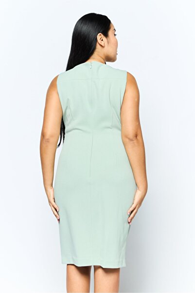 Calvin Klein Women Solid Mini Dress, Slate Green