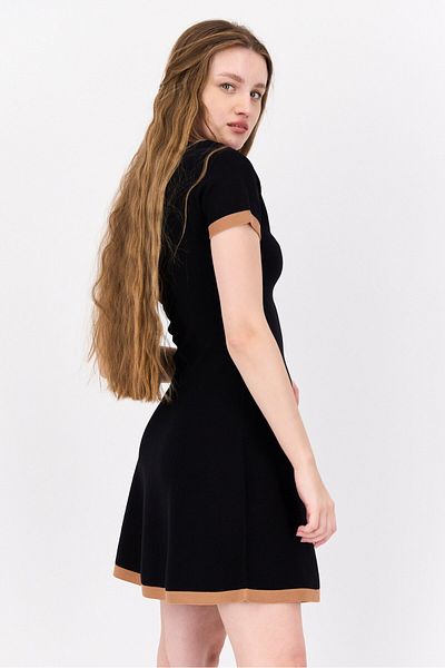 Esprit Women Knitted Midi Dress, Black