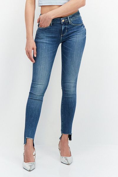 Guess Women Skinny Fit Mid Waist Stretchable Denim Jean, Blue