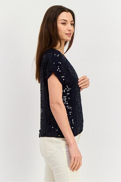 Hilfiger Denim Women Open Front Sleeveless Embellished Blazer, Navy