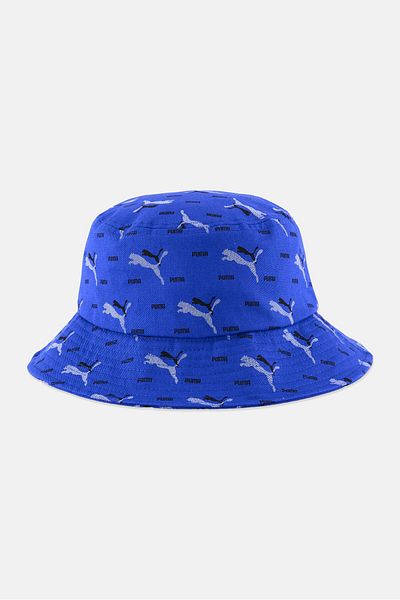 Puma Women Brand Logo Bucket Hat, Blue Combo
