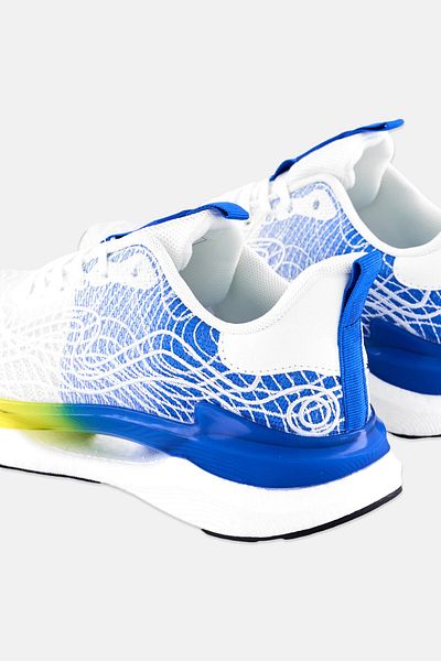 RBX Men Embroidered Mesh Lace Up Running Shoes, Multicolor