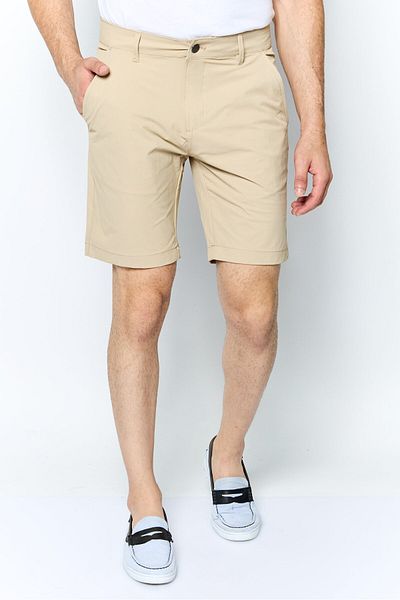 Vince Camuto Men Plain Chino Shorts, Beige
