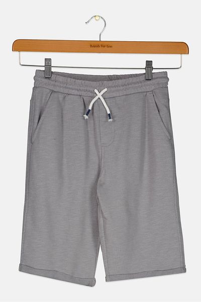 Cool Club Kids Boy Drawstring Plain Basic Shorts, Grey