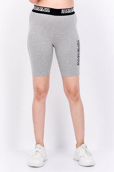 Napapijri Women Sportswear Fit Biker Shorts, Grey