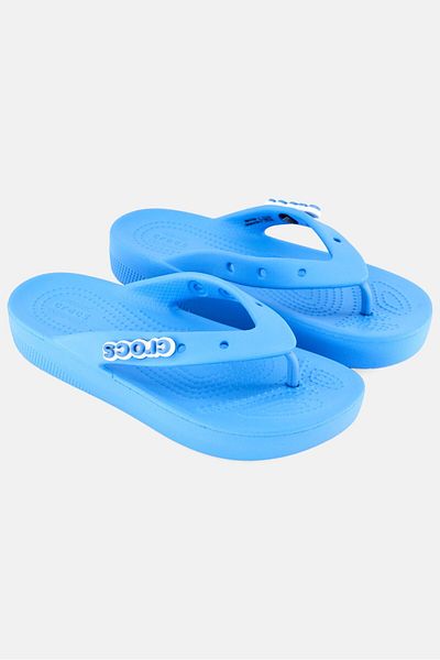 Crocs Women Classic Platform Slip On Sandals, Blue