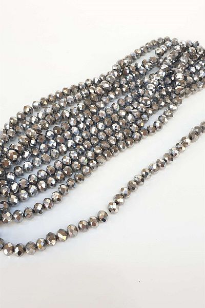 Hayalperest boncuk Silver Color Plated Crystal Bead 8 Mm