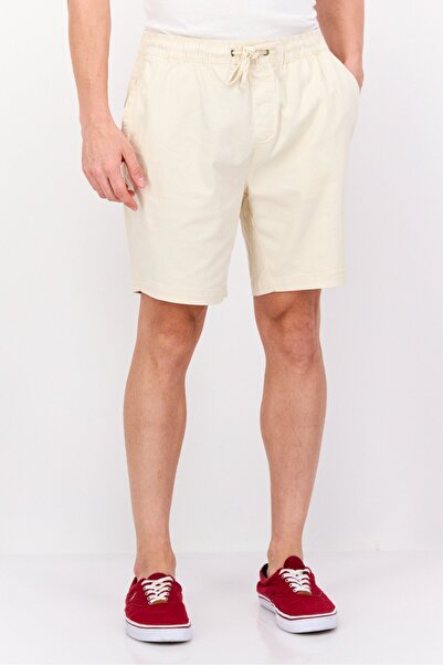Mister Men Plain Drawstring Stretchable Basic Shorts, Beige