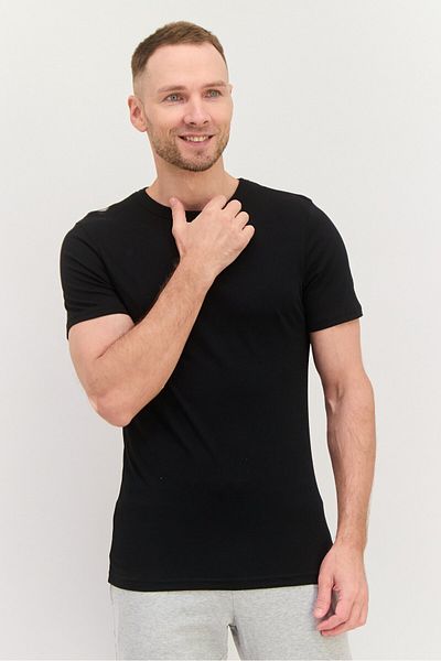 Perry Ellis Men 3 Pack Round Neck Short Sleeve Solid T Shirt, White