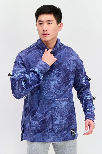 Tribe of 6 Men Sportswear Fit Outdoor Sweatshirts, Blue