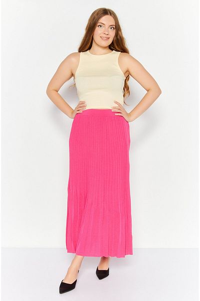 Esprit Women Pleated Midi Skirts, Pink