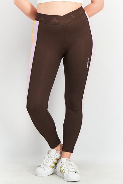 adidas Women Tight Fit 7/8 Training Leggings, Brown Combo