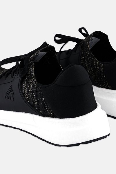 RBX Men Lace Up Running Shoes, Black