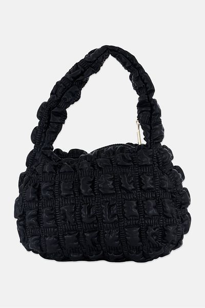 JASON WU حقيبة كتف مبطنة للنساء 21 سم ارتفاع × 26 سم طول × 8 سم عرض، أسود