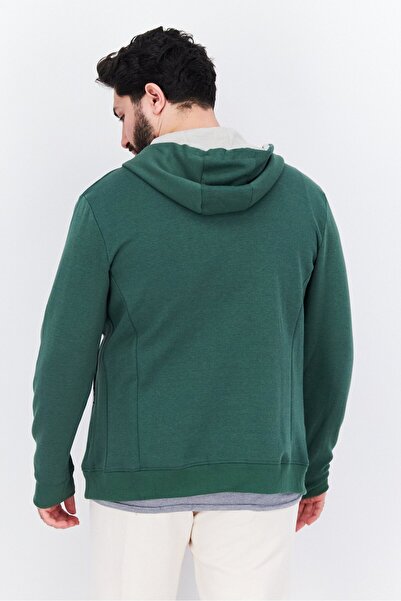 NORTHLAND Men Sportswear Fit Long Sleeves Outdoor Hooded Sweatshirt, Green