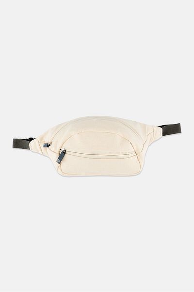 IRIS Women Solid Fanny Pack 15 H x 34 L x 2 W cm, Beige