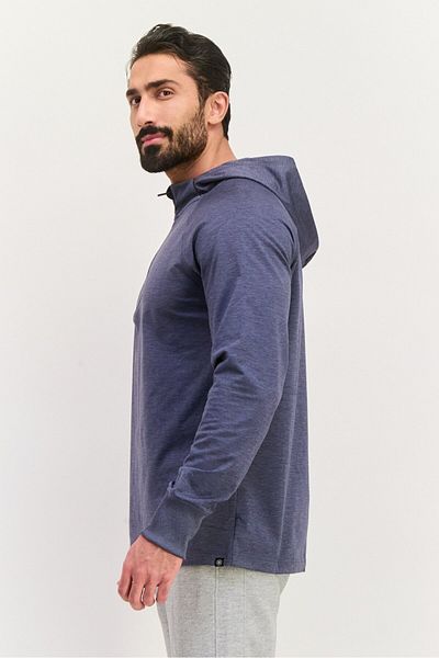 gaiam Men Slim Fit Long Sleeves Training Hoodies, Grey