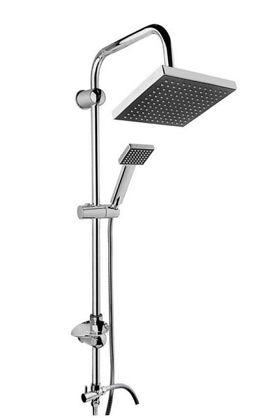 KCA ARMATÜR Bathroom Robot Shower Set - Black Square Top and Sprinkler