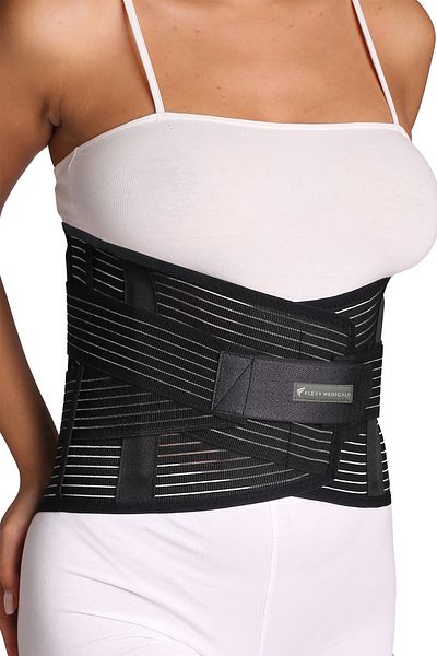 Flexy Medical Steel Underwire Medcal Waist Corsetai Lumbostad Black (32cm) Orthopedic Corset
