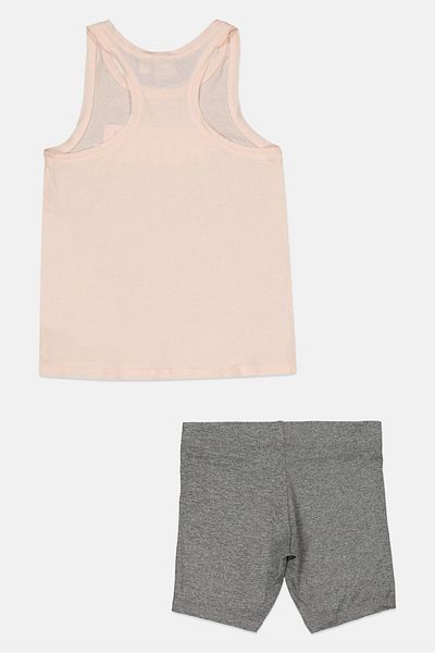 Puma Kids Girl 2 Pieces Sportswear Fit Top And Short Set, Peach