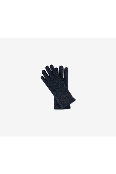 Tchibo Knitted Fleece Gloves, Mottled Blue