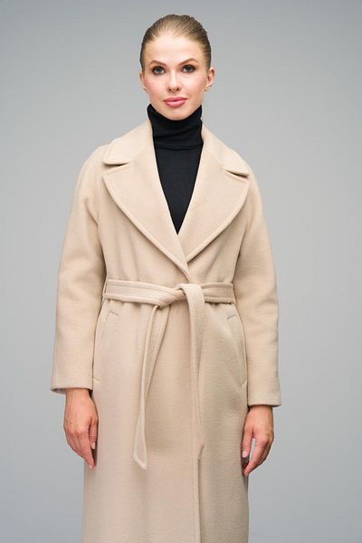 Olcay Palton maxi bej - mânecă raglan, închidere cu apăsare, 3063-y