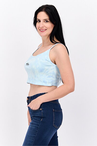 Quiksilver Women Round Neck Sleeveless Tie-Dye Top, Blue Combo