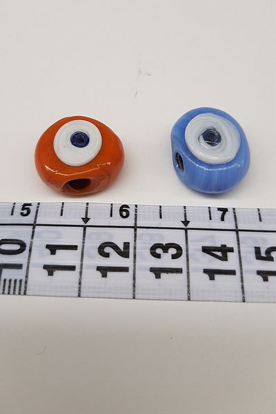 Hayalperest boncuk Calf Eye Evil Eye Bead Flat Colored
