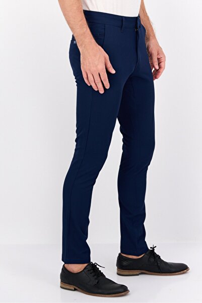 Mister Men Slim Fit Plain Chino Pants, Navy Blue
