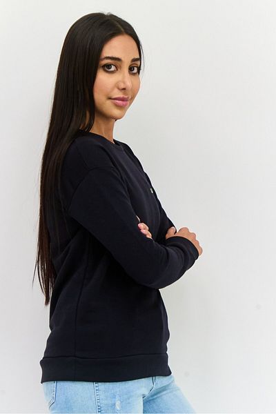Kangol Women Embroidered Logo Long Sleeves Sweatshirt, Black