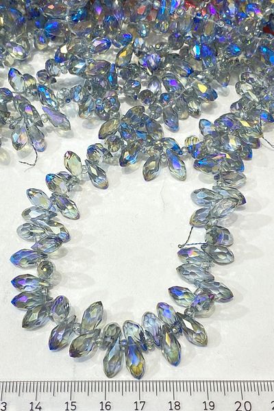 Hayalperest boncuk Indigo Blue Drop Crystal Beads