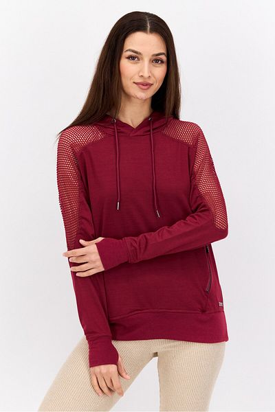 Nine West Women Sportswear Fit Training Hoodie, Maroon