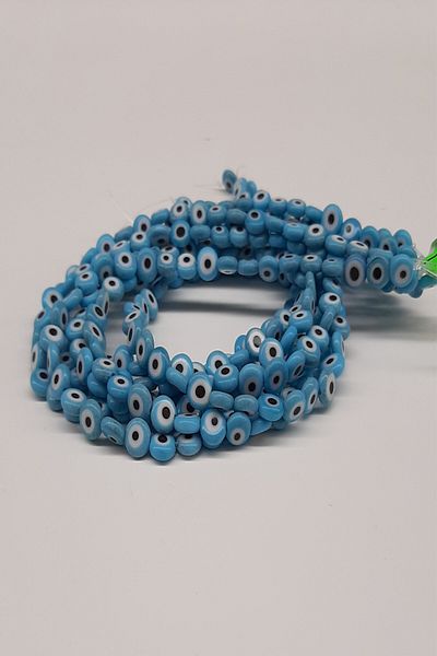 Hayalperest boncuk Turquoise Flat Glass Evil Eye