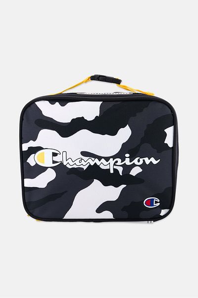 Champion Kids Boy Camouflage Lunch Bag 27 L x 20 H x 10 W cm, Black