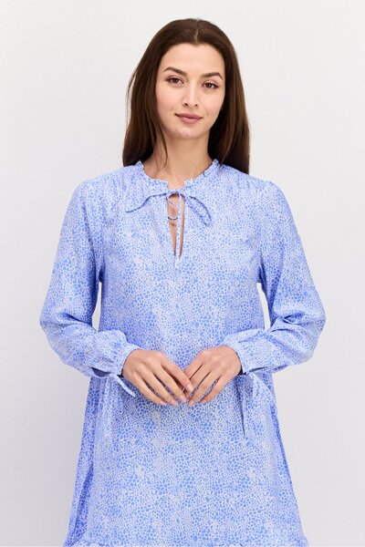 Scotch & Soda Women Allover Print Mini Dress, Blue