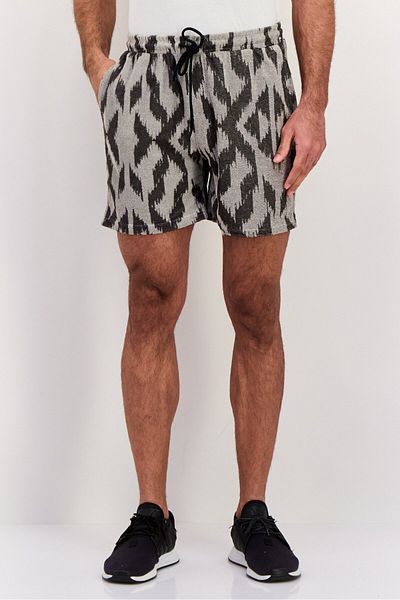 Original Paperbacks Men Allover Basic Shorts, Grey
