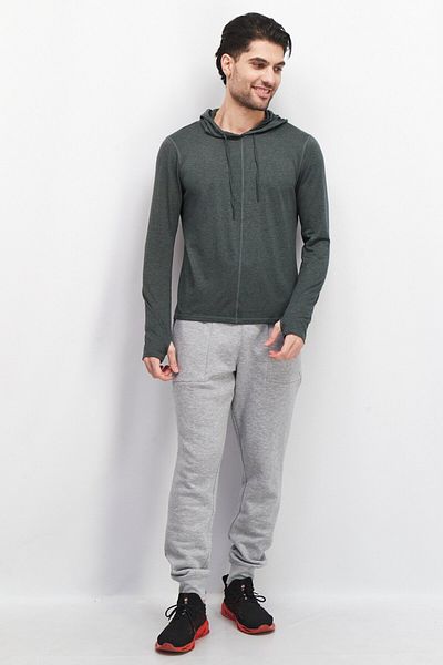 Head Men Sportswear Fit Brand Logo Drawstring Hoodies, Green
