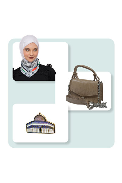 Zaytoon Набір з 3 ручних сумок та аксесуарів з палестинською символікою SE100008