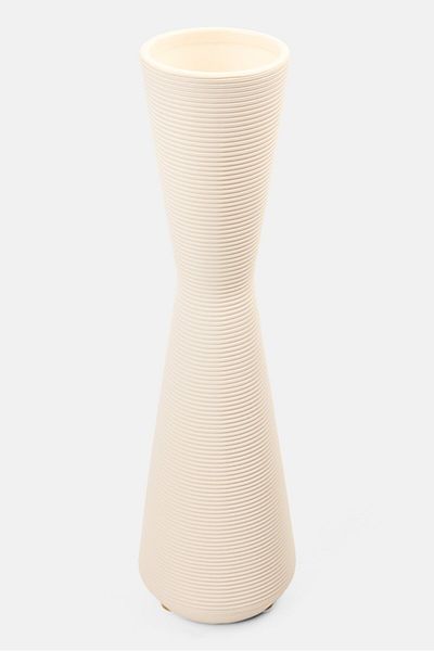 Muy Mucho Ceramic Decorative Flower Vase, White
