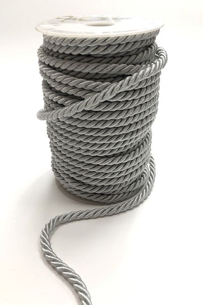 Hayalperest boncuk Ανοιχτό Γκρι Κορδόνι Σχοινί 6 Mm 1 Mt