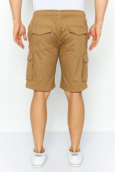 Threadbare Men Solid Cargo Shorts, Tan